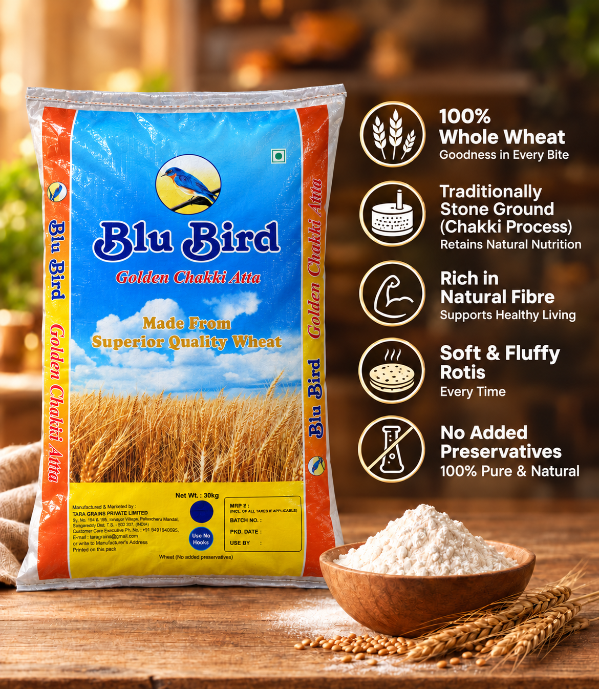 Blu Bird Golden Chakki Atta preview