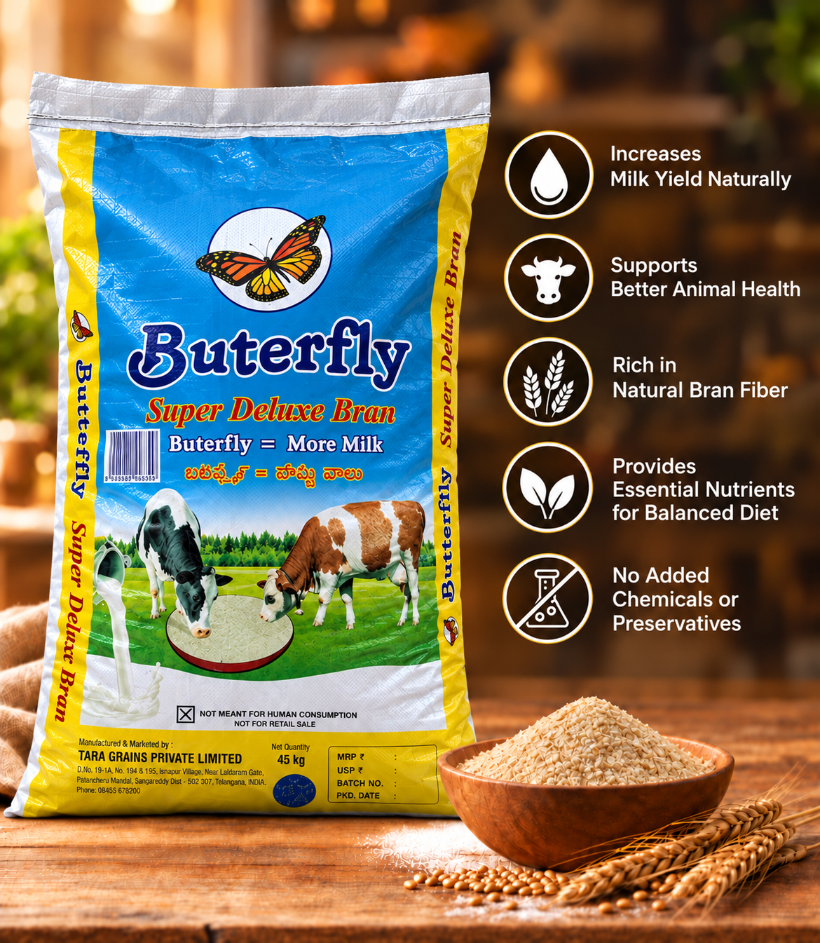 Butterfly Super Deluxe Bran (45 KG) preview